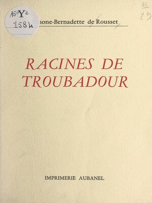 cover image of Racines de troubadour